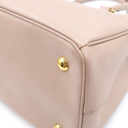 Prada Galleria 2-Way Shoulder Bag Pink Beige Saffiano Leather Gold — view 5
