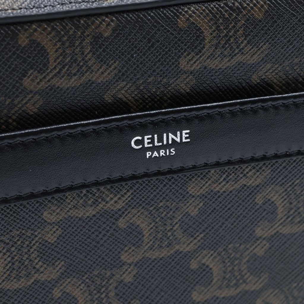 Celine Triomphe Messenger Small Leather Shoulder Bag Brown — view 6