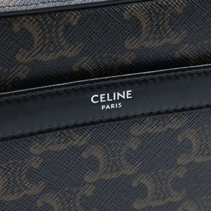 Celine Triomphe Messenger Small Leather Shoulder Bag Brown — view 6