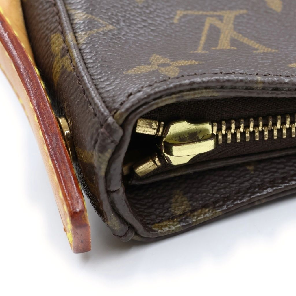 Louis Vuitton Monogram Looping MM Handbag Brown Leather Gold — view 7