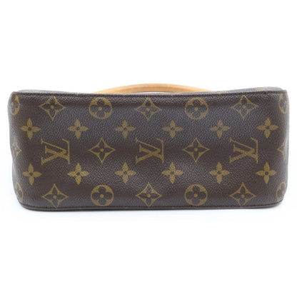 Louis Vuitton Monogram Looping MM Handbag Brown Leather Gold — view 4