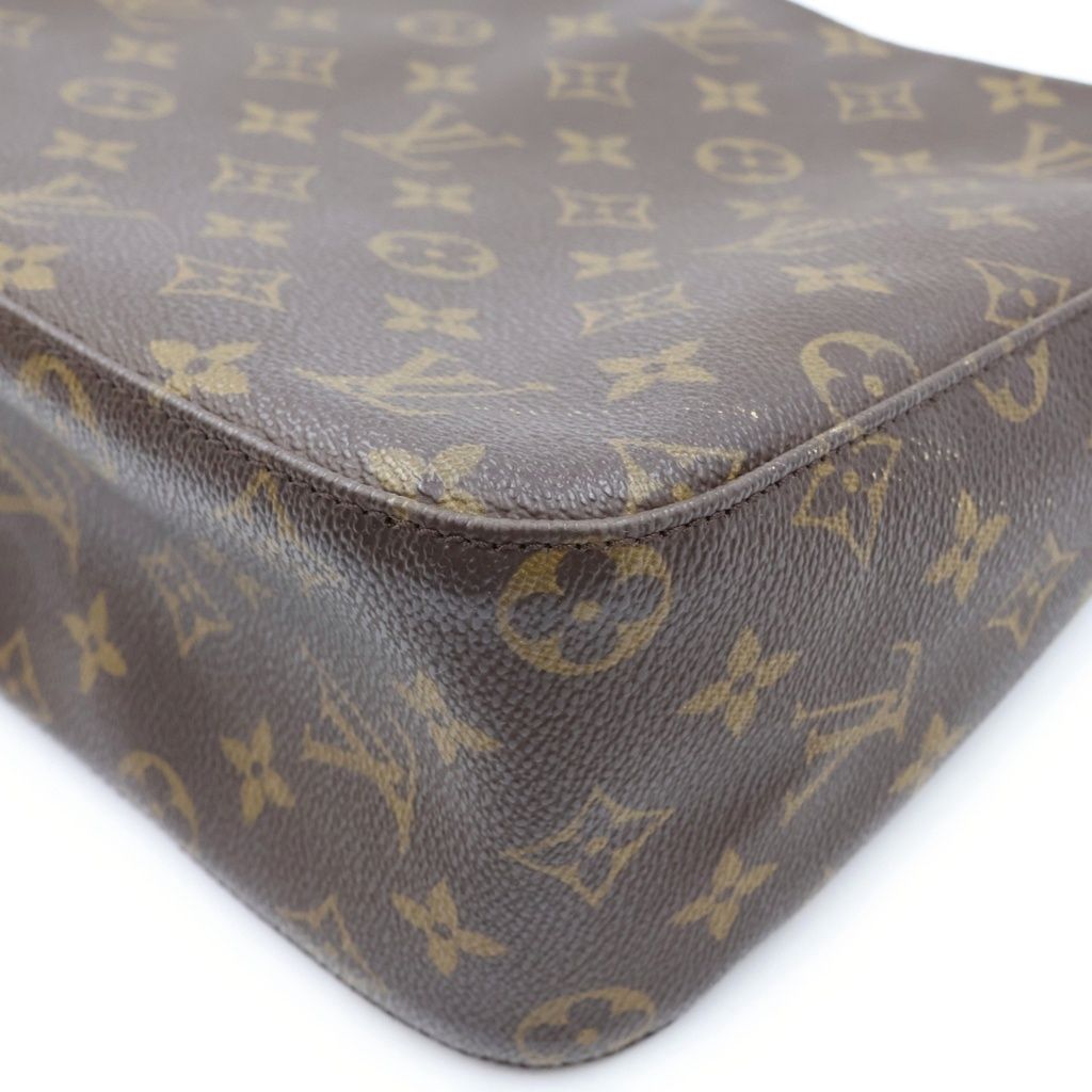 Louis Vuitton Monogram Looping MM Handbag Brown Leather Gold — view 5
