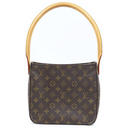 Louis Vuitton Monogram Looping MM Handbag Brown Leather Gold — view 2