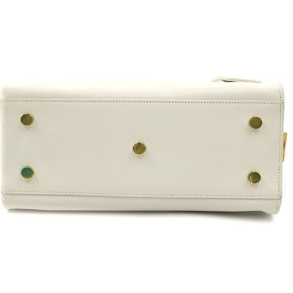 Saint Laurent Paris Baby Cabas Cassandra Leather Shoulder Bag White — view 4