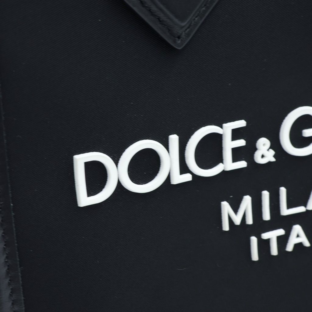 Dolce & Gabbana Rubber Logo Nylon 2-Way Shoulder Bag Black — view 6