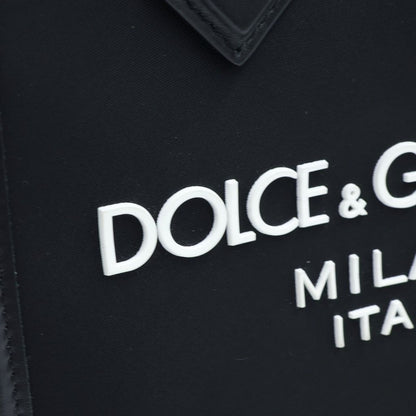Dolce & Gabbana Rubber Logo Nylon 2-Way Shoulder Bag Black — view 6