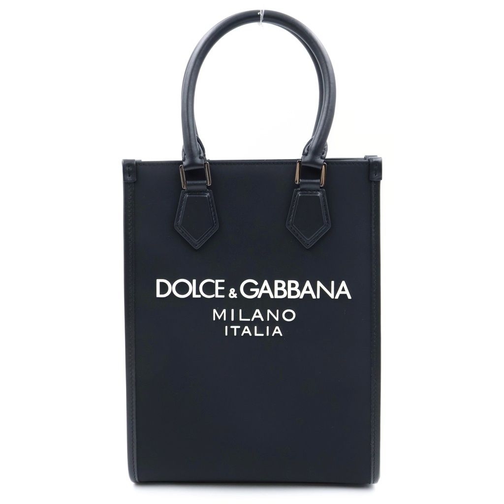 Dolce & Gabbana Rubber Logo Nylon 2-Way Shoulder Bag Black