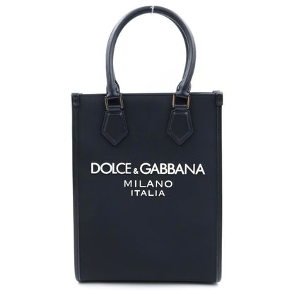 Dolce & Gabbana Rubber Logo Nylon 2-Way Shoulder Bag Black