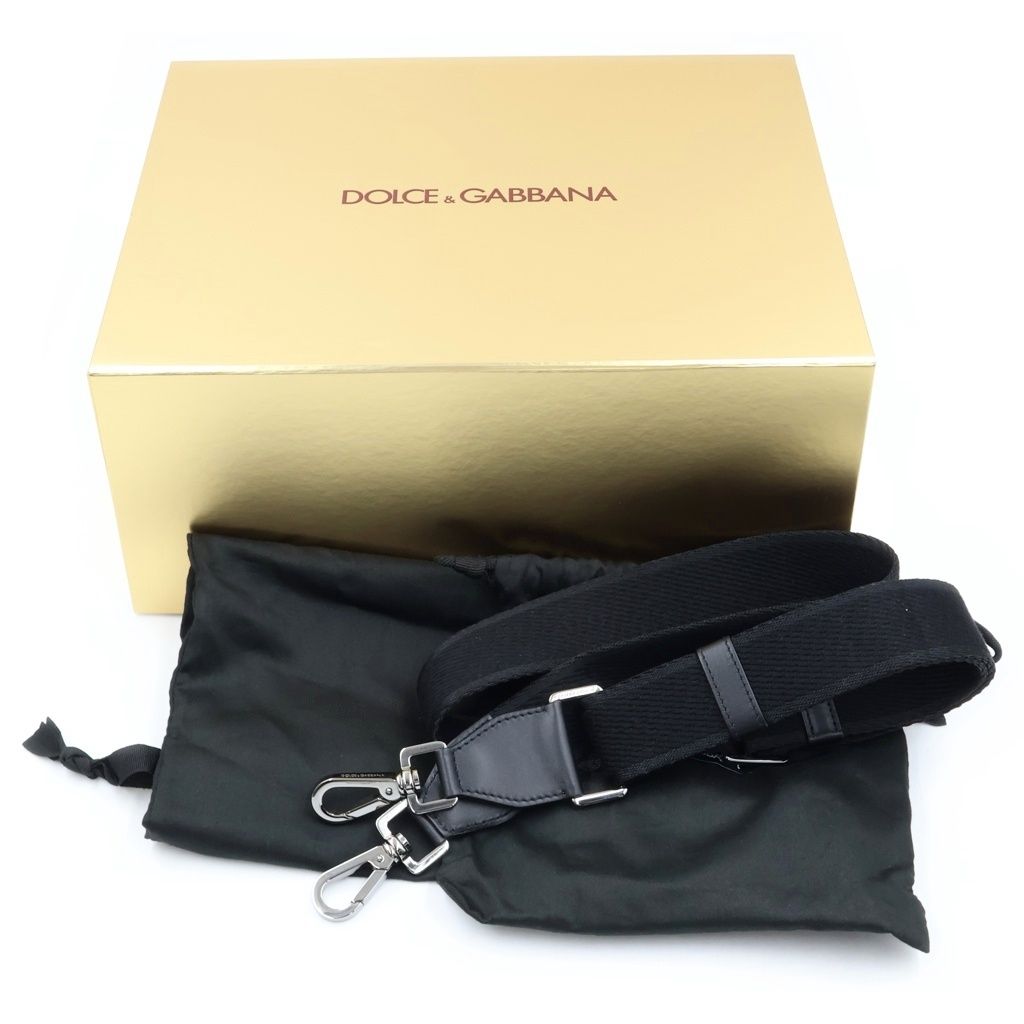 Dolce & Gabbana Rubber Logo Nylon 2-Way Shoulder Bag Black — view 8