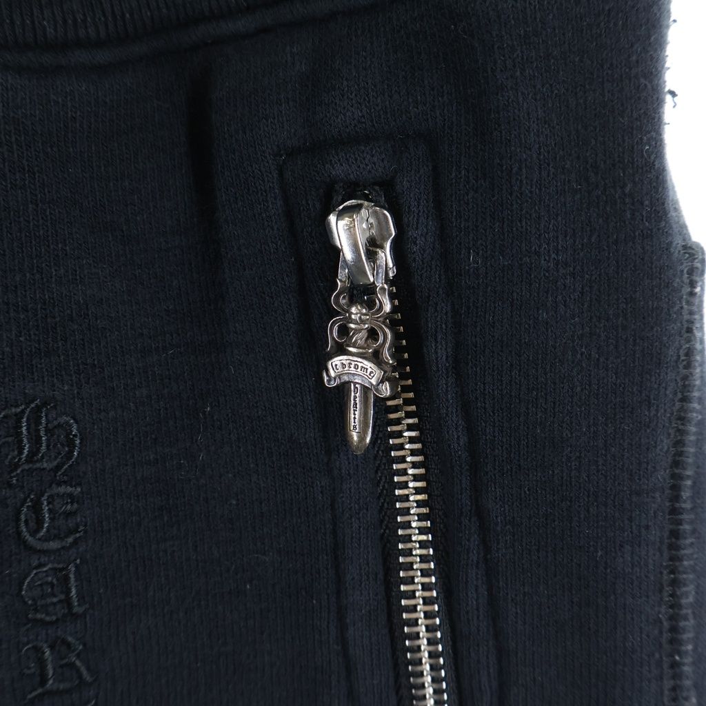 Chrome Hearts Not CH Plus Leather Patch Logo Embroidery Dagger Zip Sweat — view 4