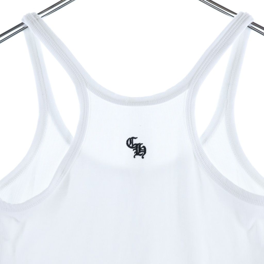 Chrome Hearts Bad Seed CH Embroidery Rayon Tank Top White — view 4
