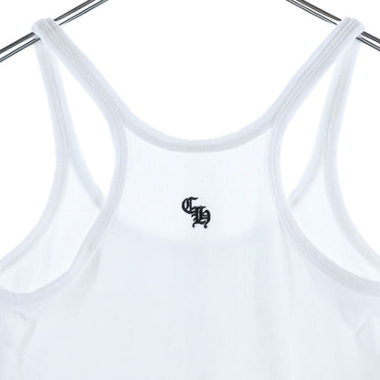 Chrome Hearts Bad Seed CH Embroidery Rayon Tank Top White — view 4