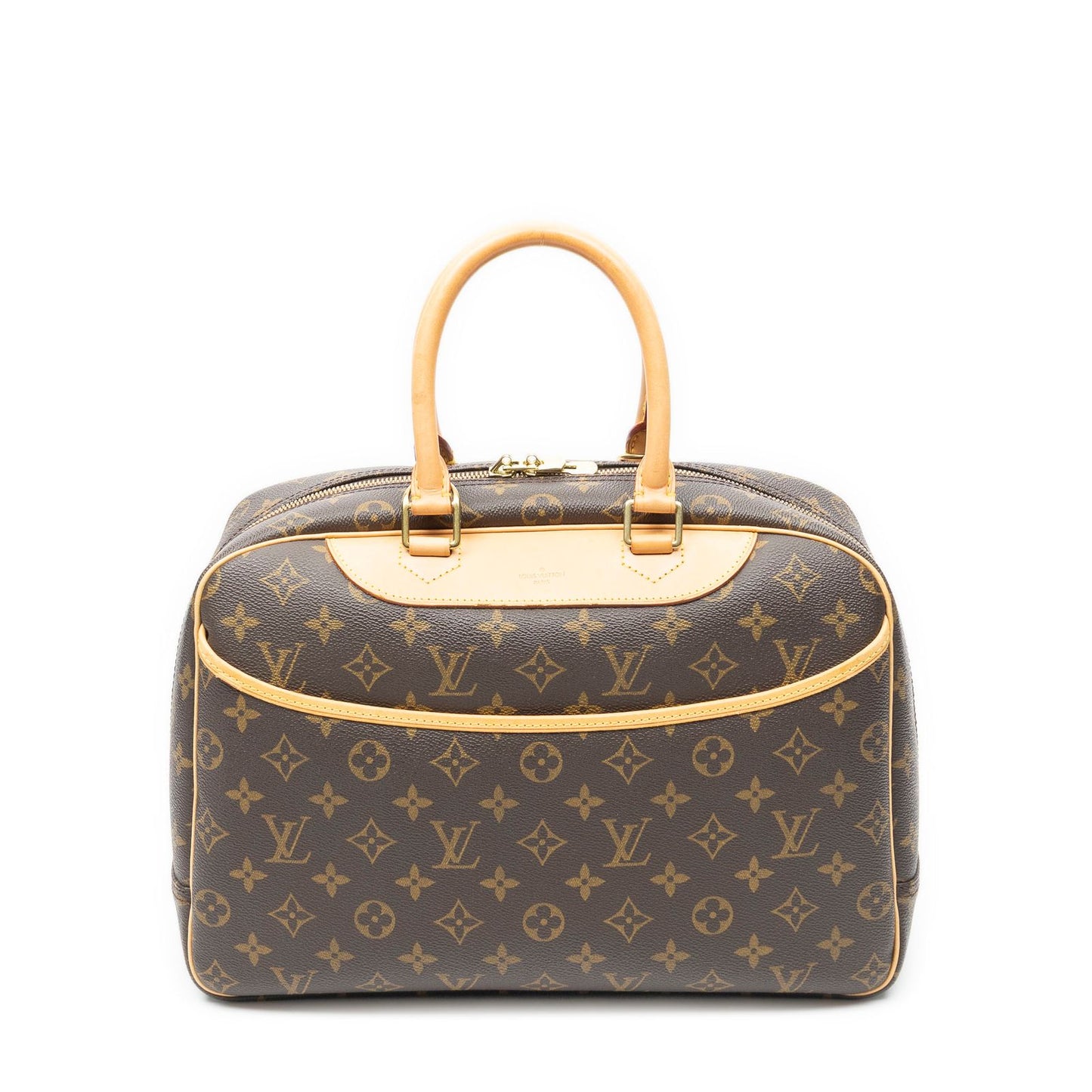 Louis Vuitton Deauville Brown Monogram Canvas Handbag