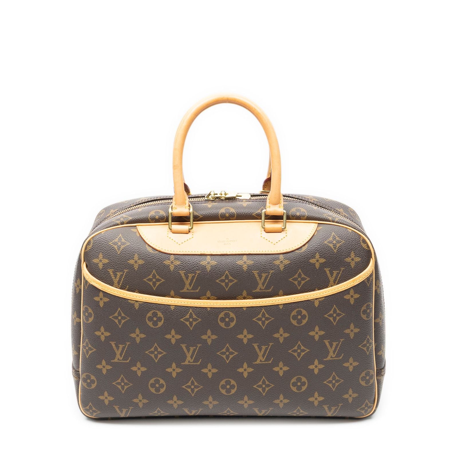 Louis Vuitton Deauville Brown Monogram Canvas Handbag