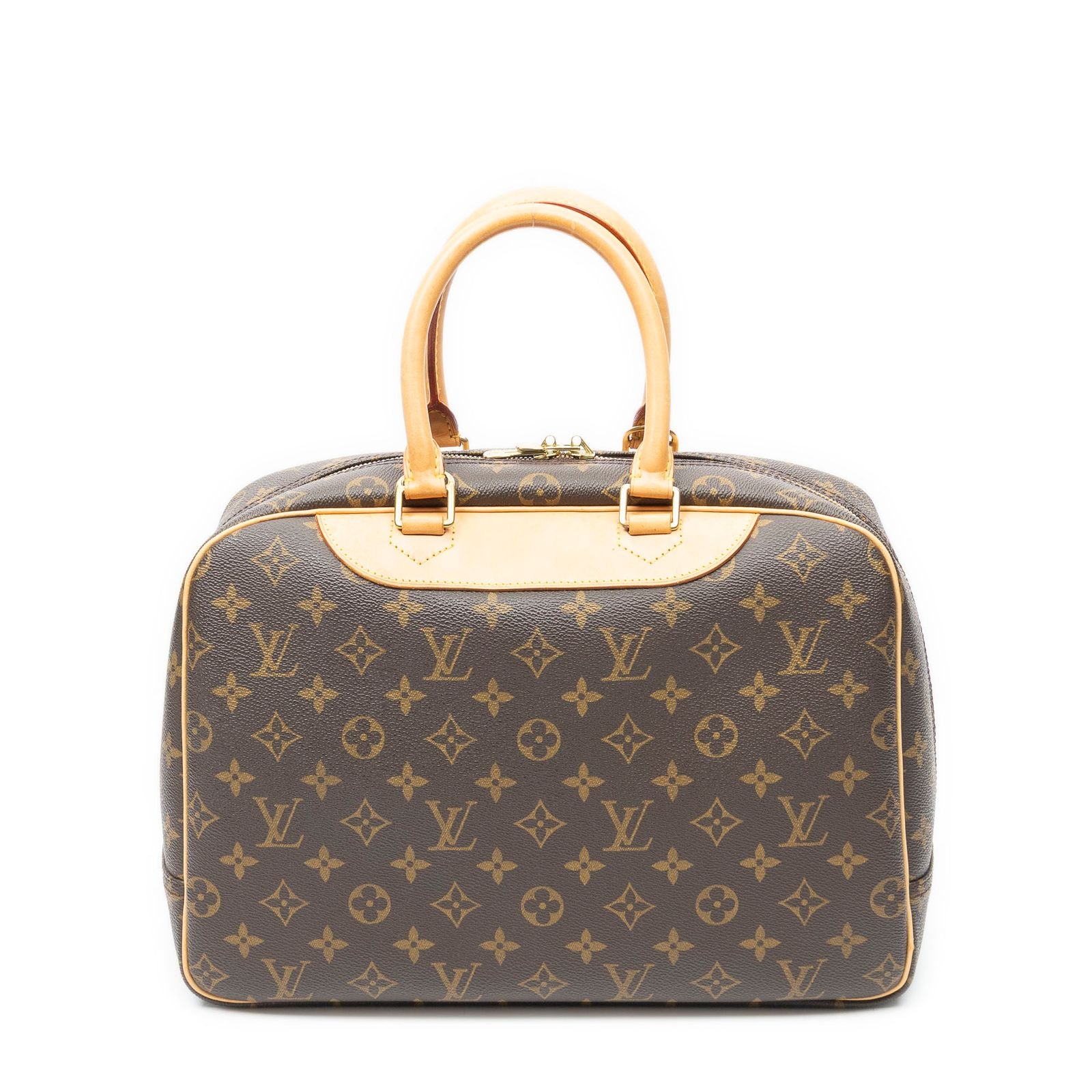 Louis Vuitton Deauville Brown Monogram Canvas Handbag — view 5