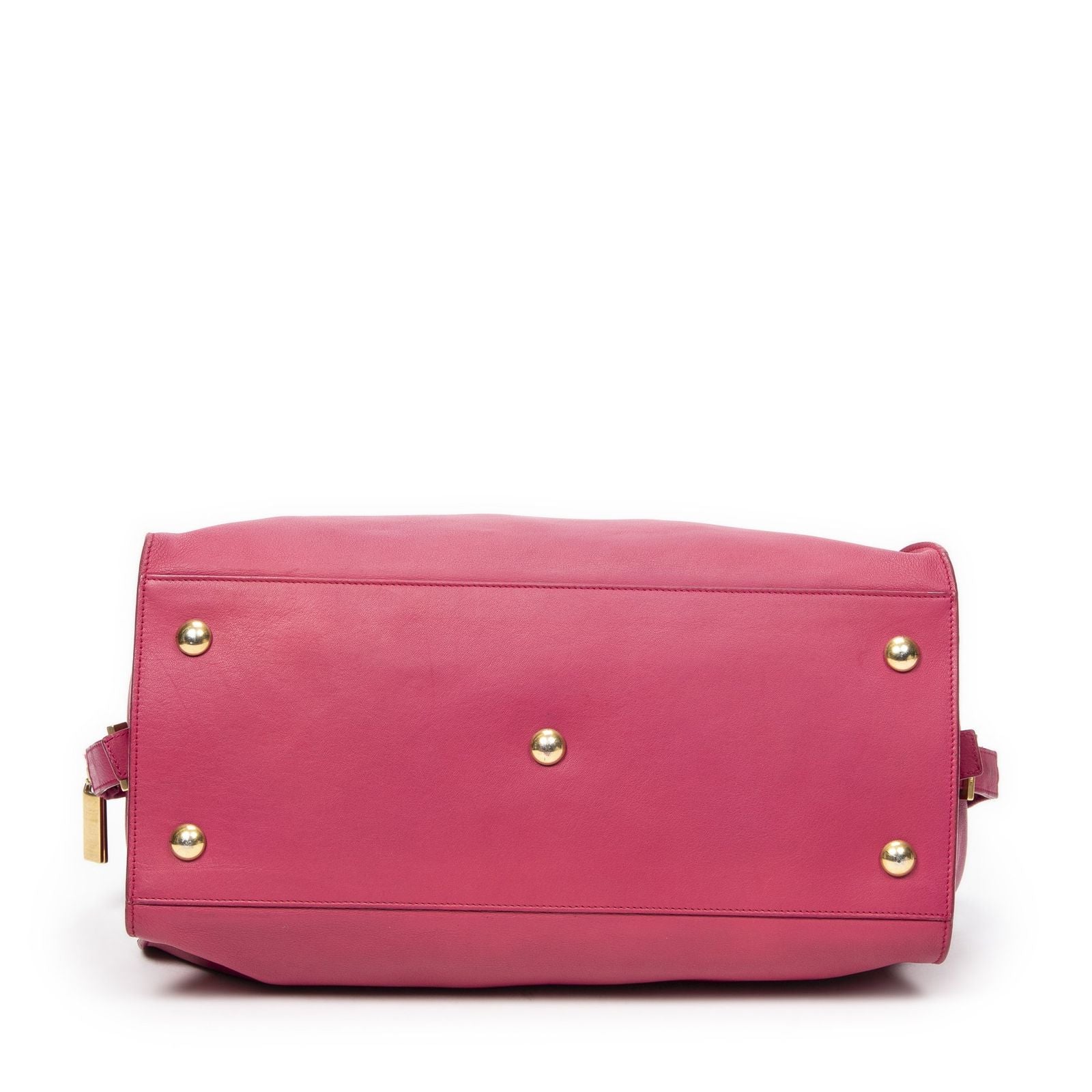 Saint Laurent Classic Cabas Fuchsia Pink Calfskin Leather Shoulder Bag — view 6