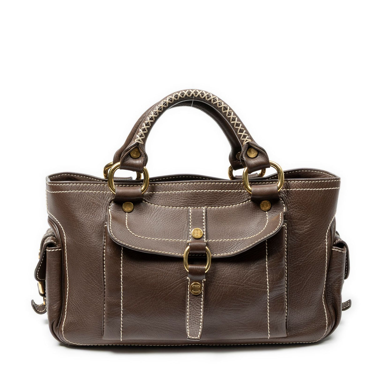 Celine Boogie Bag Brown Calfskin Leather