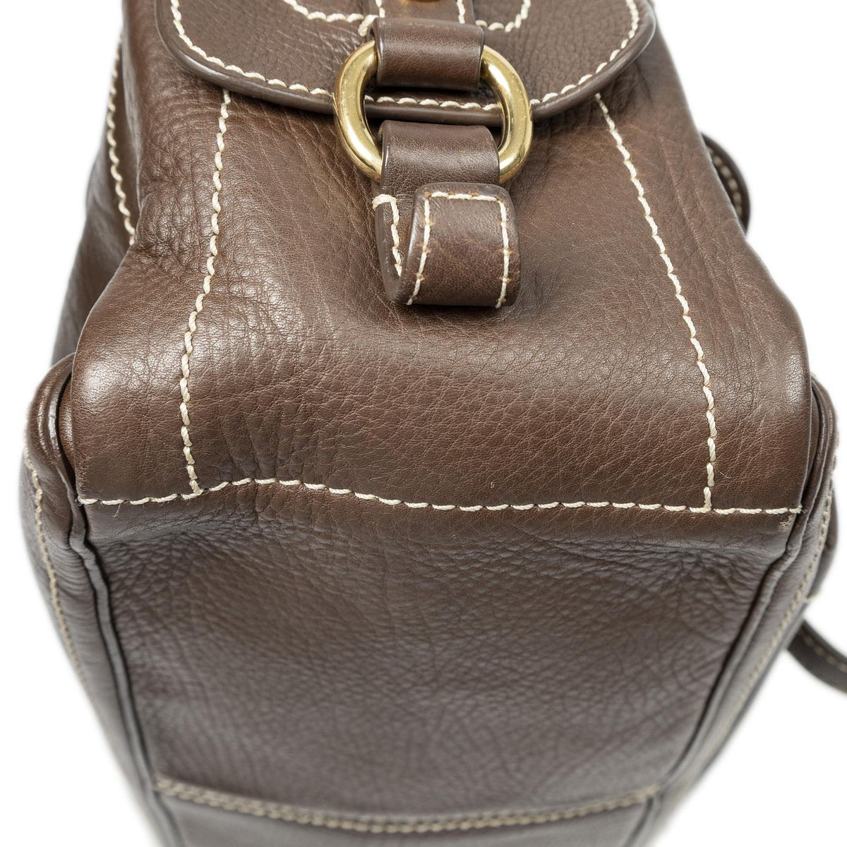 Celine Boogie Bag Brown Calfskin Leather — view 8
