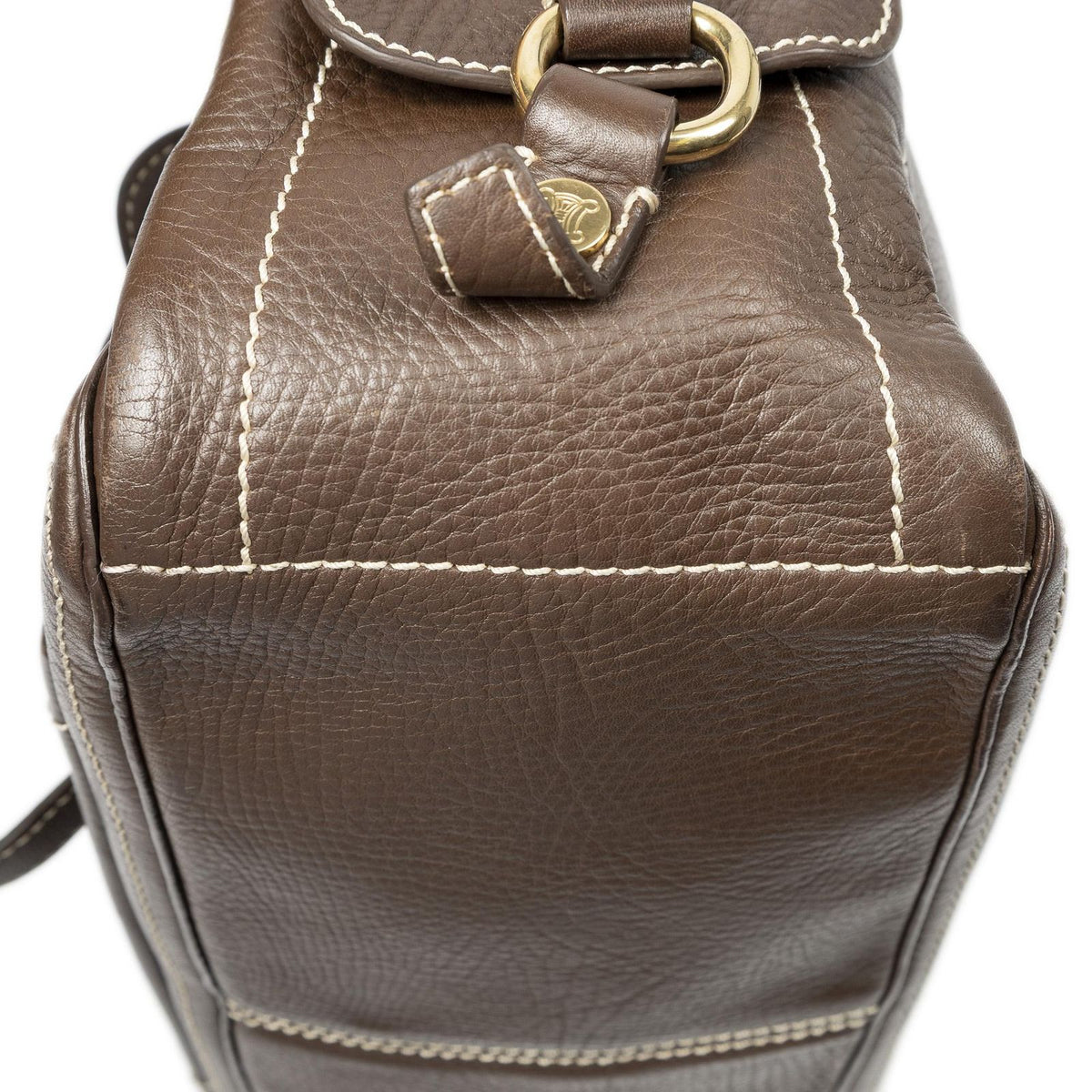 Celine Boogie Bag Brown Calfskin Leather — view 7