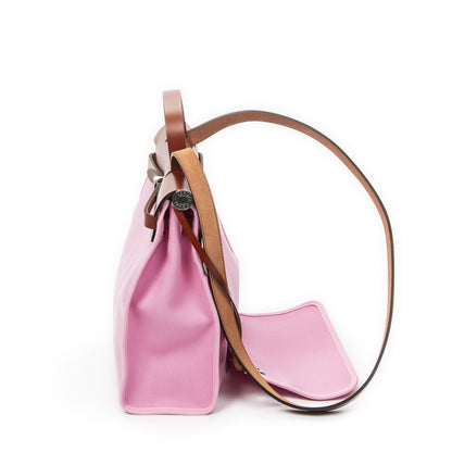 Hermes Herbag Zip Brown Toile Officier Handbag — view 3