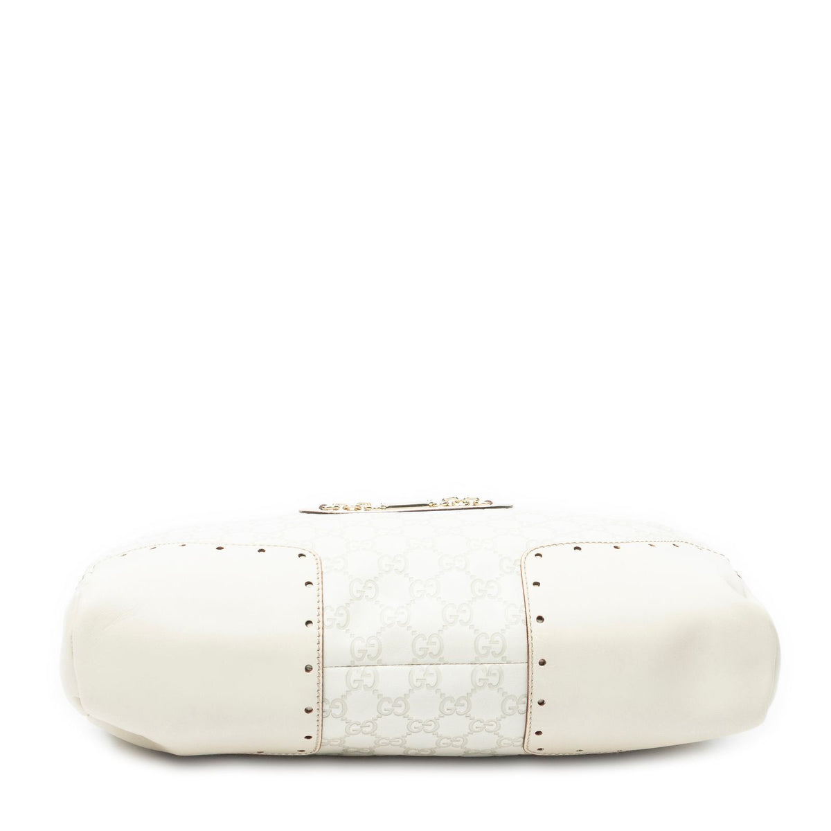 Gucci Medium Web Punch Top Handle Ivory Guccissima — view 6