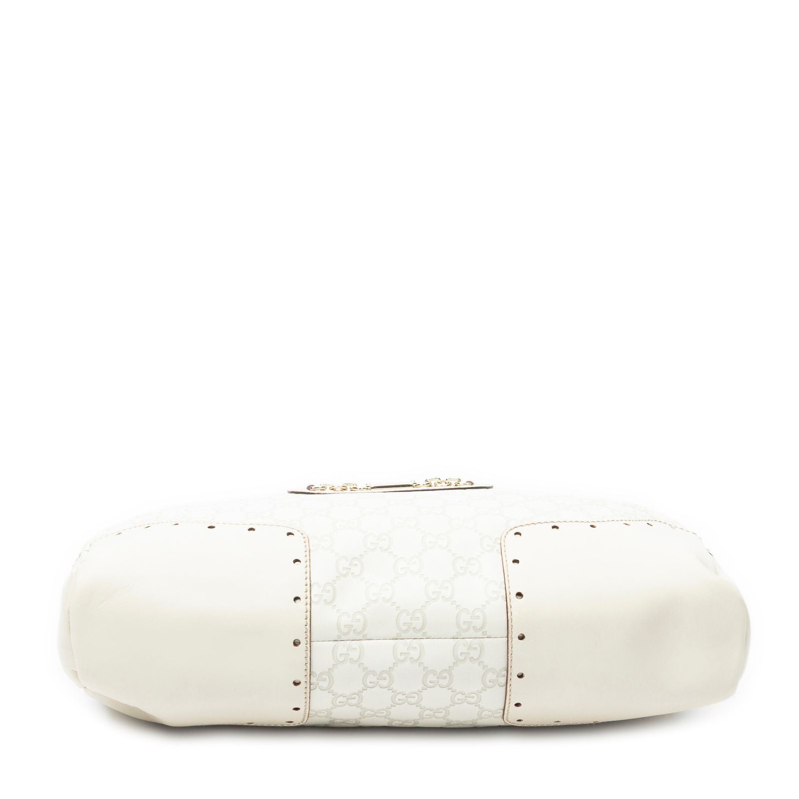 Gucci Medium Web Punch Top Handle Ivory Guccissima — view 6