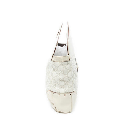 Gucci Medium Web Punch Top Handle Ivory Guccissima — view 4