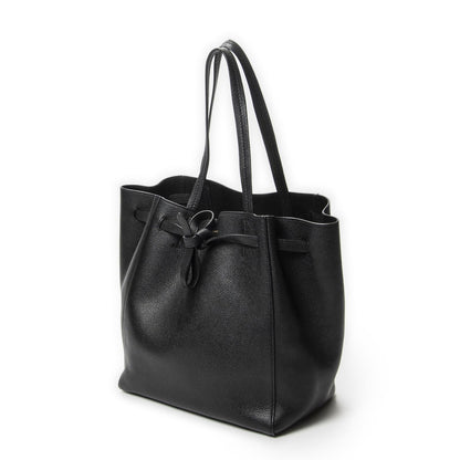 Celine Medium Cabas Phantom Tote Bag Black Grain Calfskin Leather — view 2