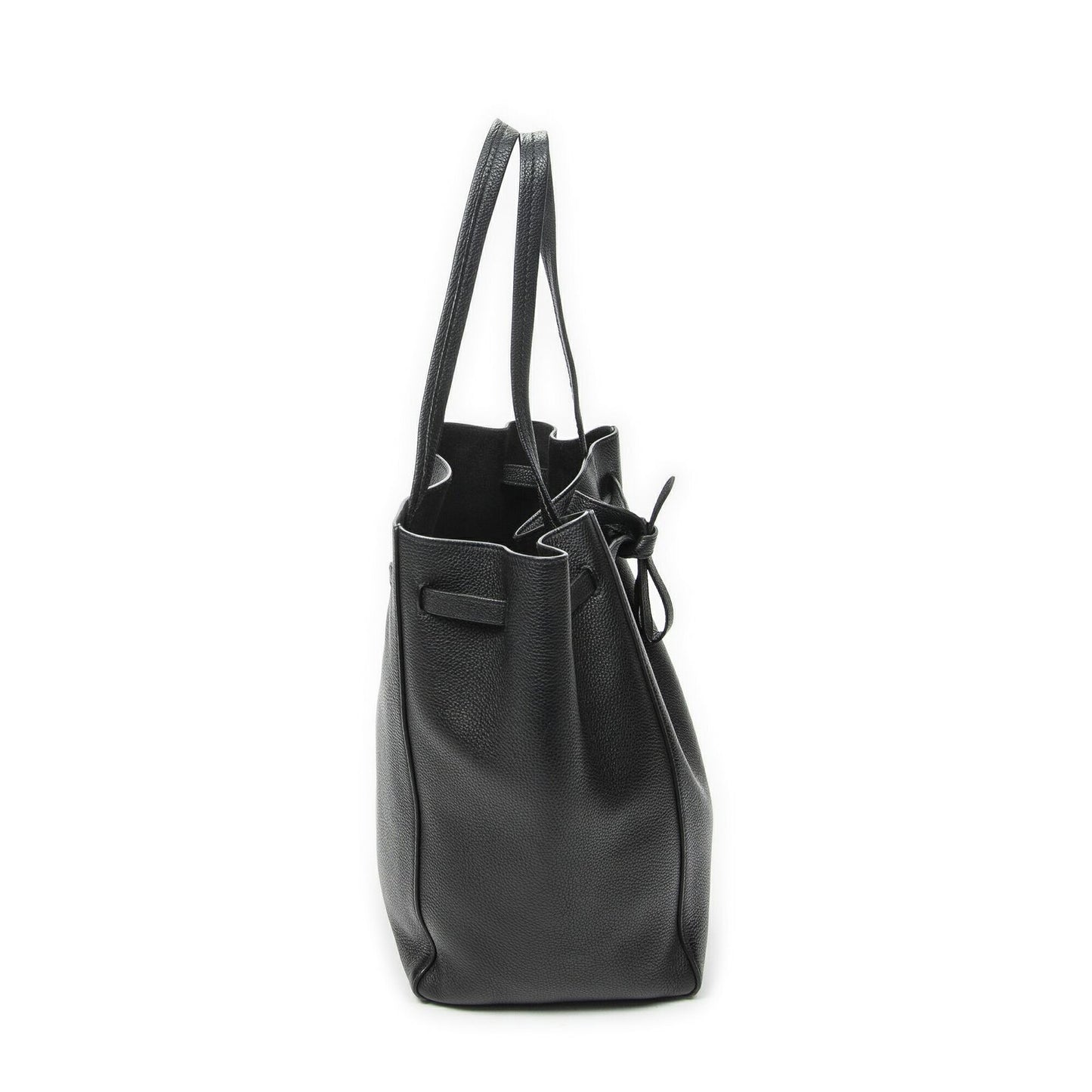 Celine Medium Cabas Phantom Tote Bag Black Grain Calfskin Leather — view 4
