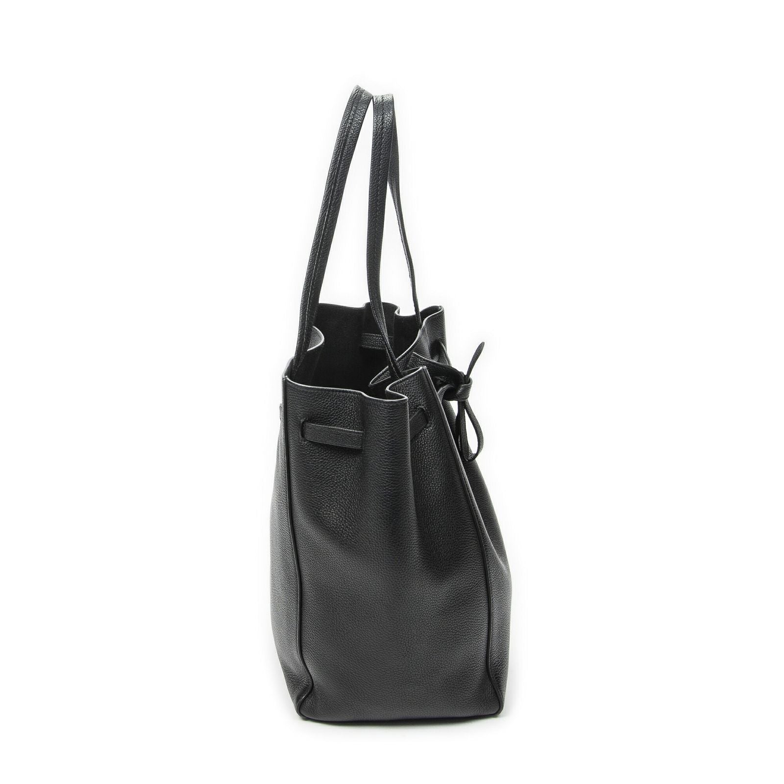 Celine Medium Cabas Phantom Tote Bag Black Grain Calfskin Leather — view 4