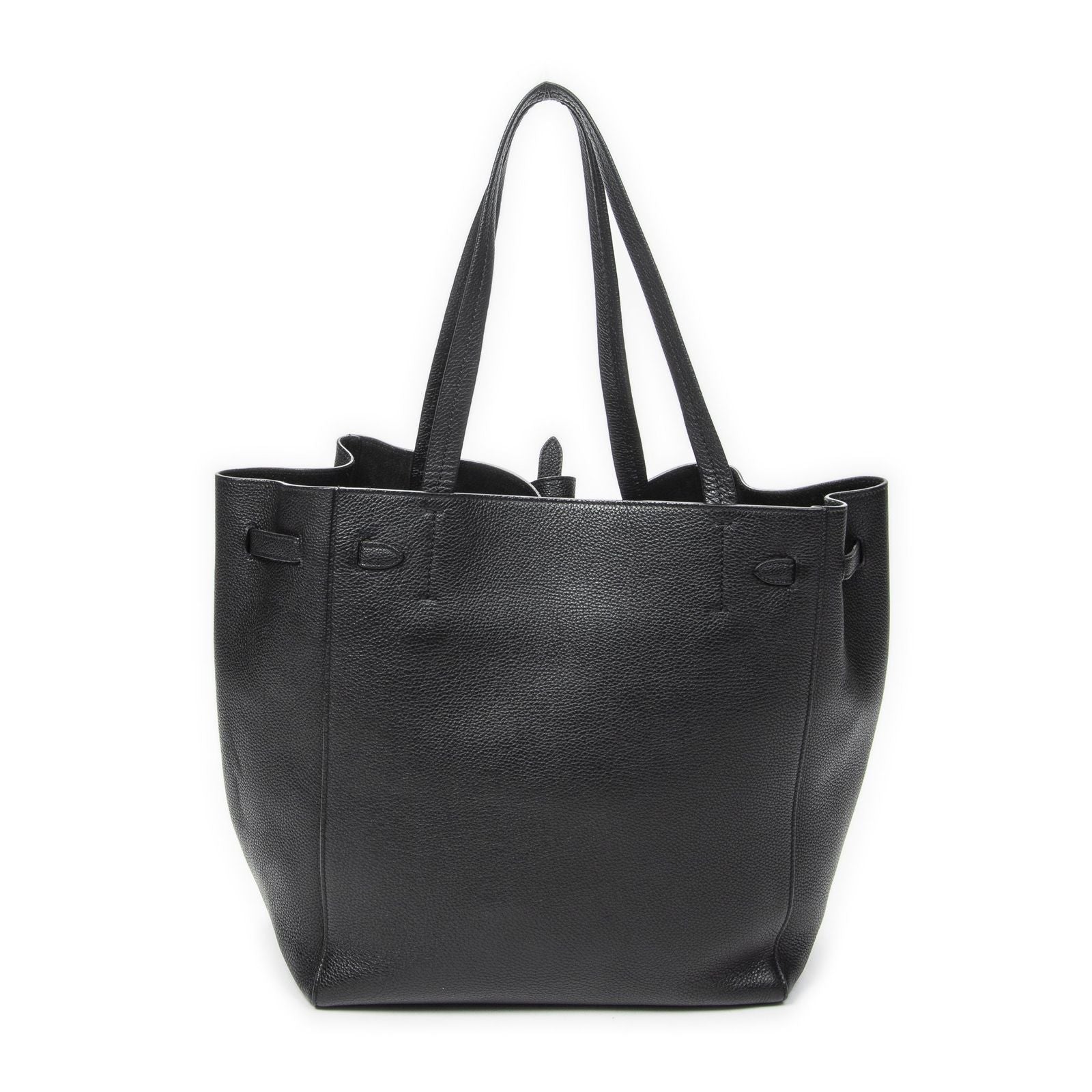Celine Medium Cabas Phantom Tote Bag Black Grain Calfskin Leather — view 5