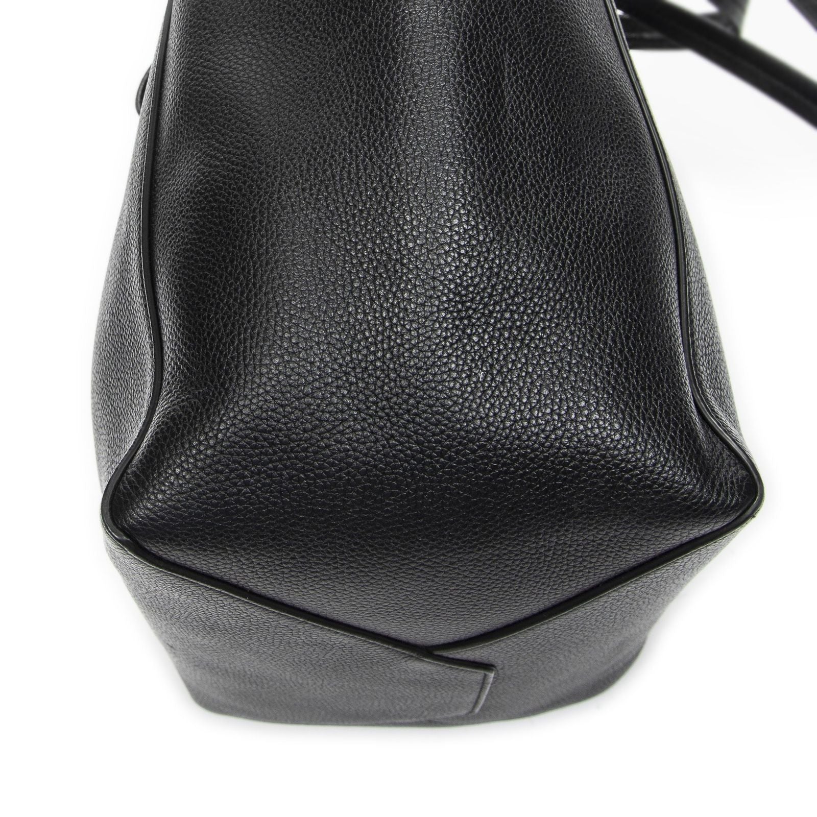 Celine Medium Cabas Phantom Tote Bag Black Grain Calfskin Leather — view 8