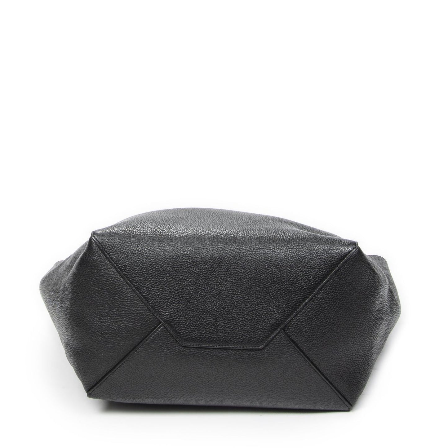 Celine Medium Cabas Phantom Tote Bag Black Grain Calfskin Leather — view 6