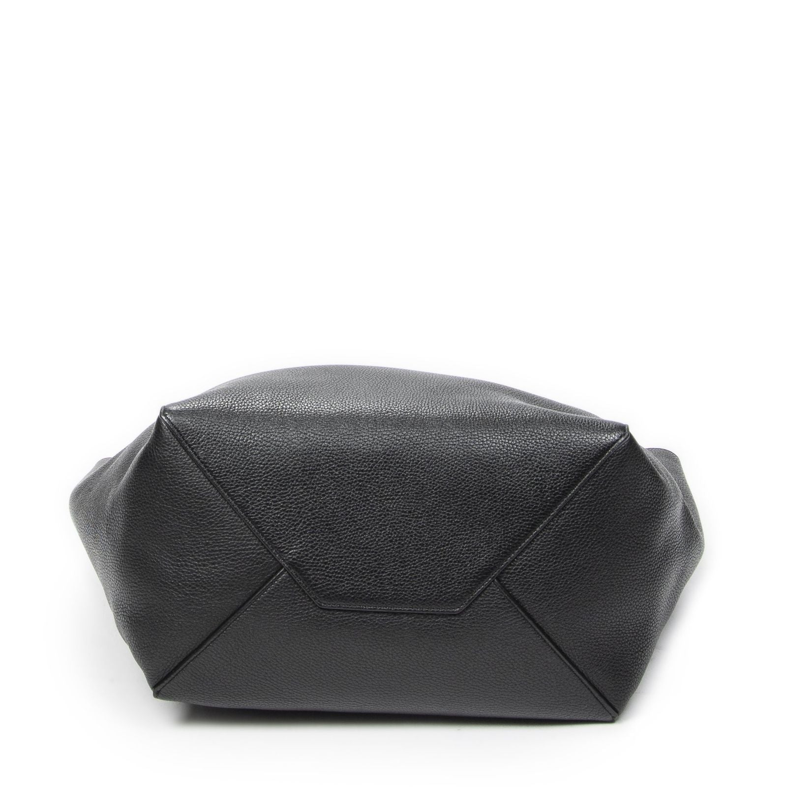 Celine Medium Cabas Phantom Tote Bag Black Grain Calfskin Leather — view 6