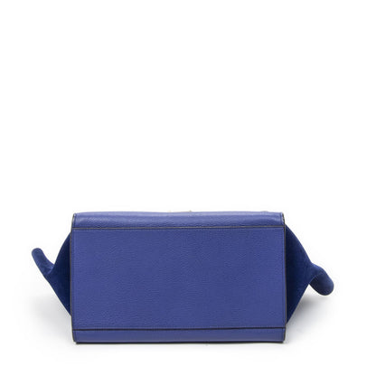 Celine Small Medium Swing Blue Grain Calfskin Leather Shoulder Bag — view 6