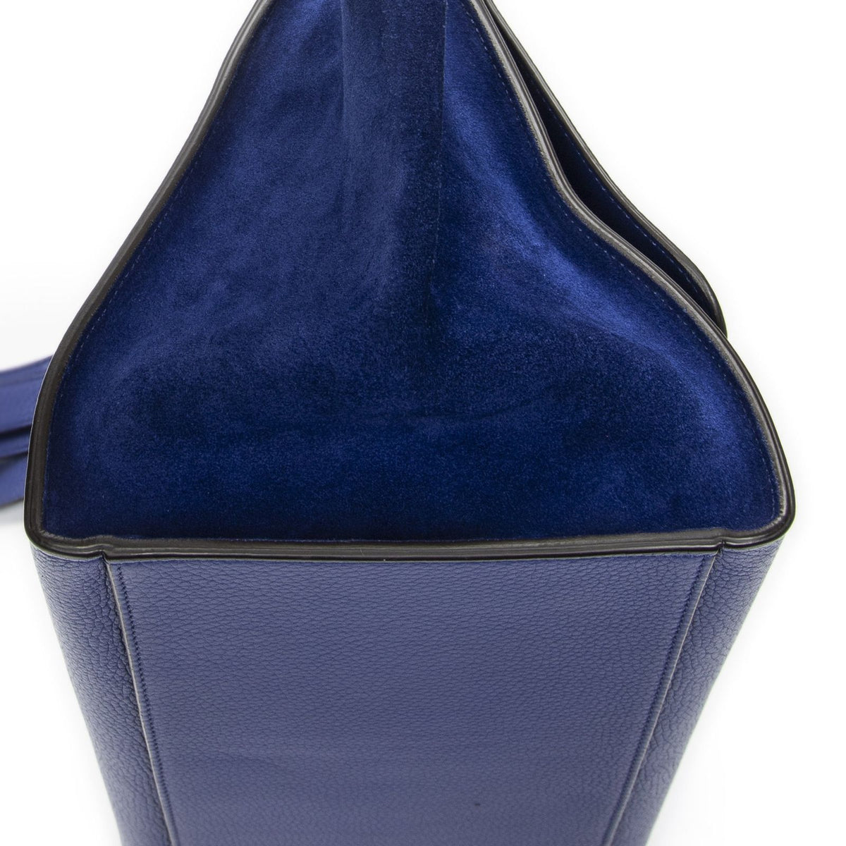 Celine Small Medium Swing Blue Grain Calfskin Leather Shoulder Bag — view 7