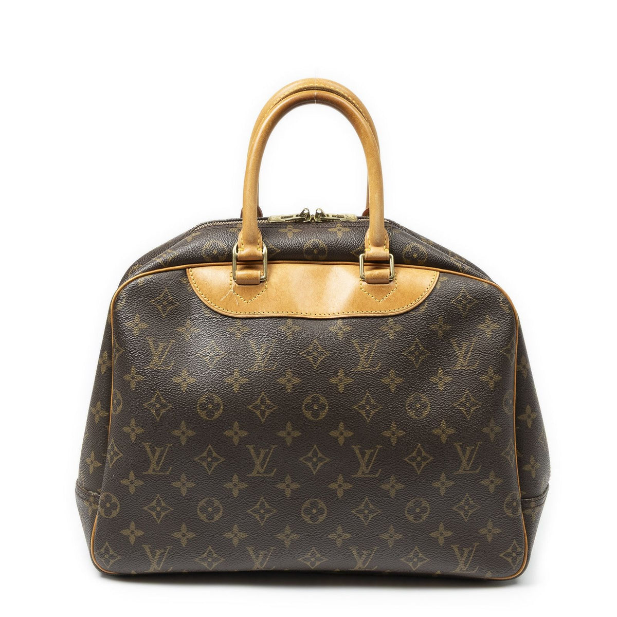 Louis Vuitton Deauville Brown Monogram Canvas Handbag — view 5