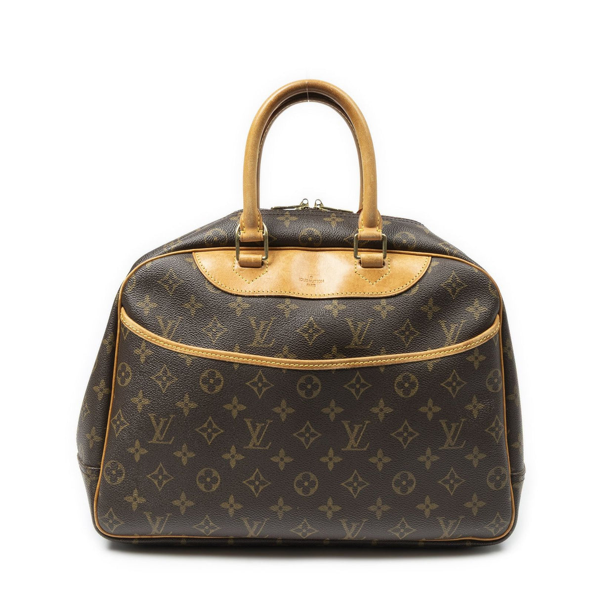 Louis Vuitton Deauville Brown Monogram Canvas Handbag