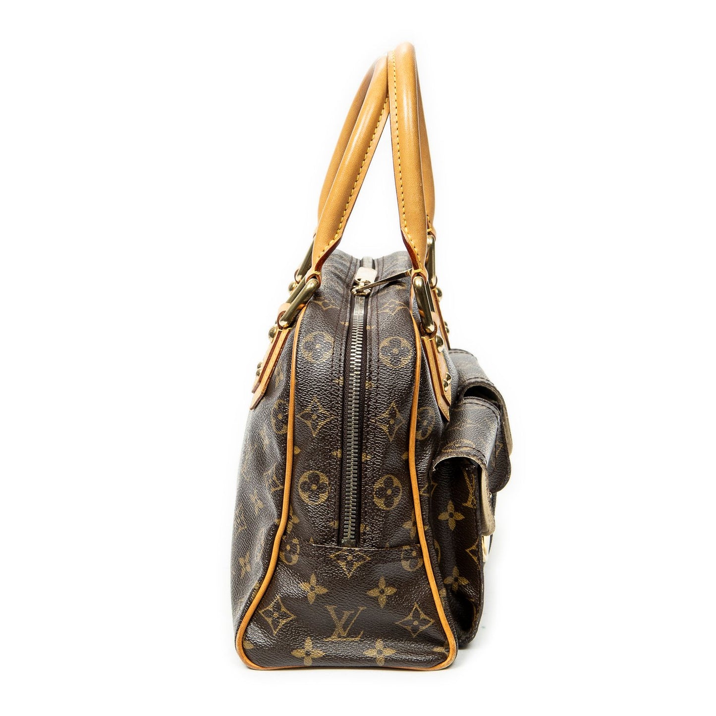 Louis Vuitton Manhattan Brown Monogram Canvas Shoulder Bag — view 4