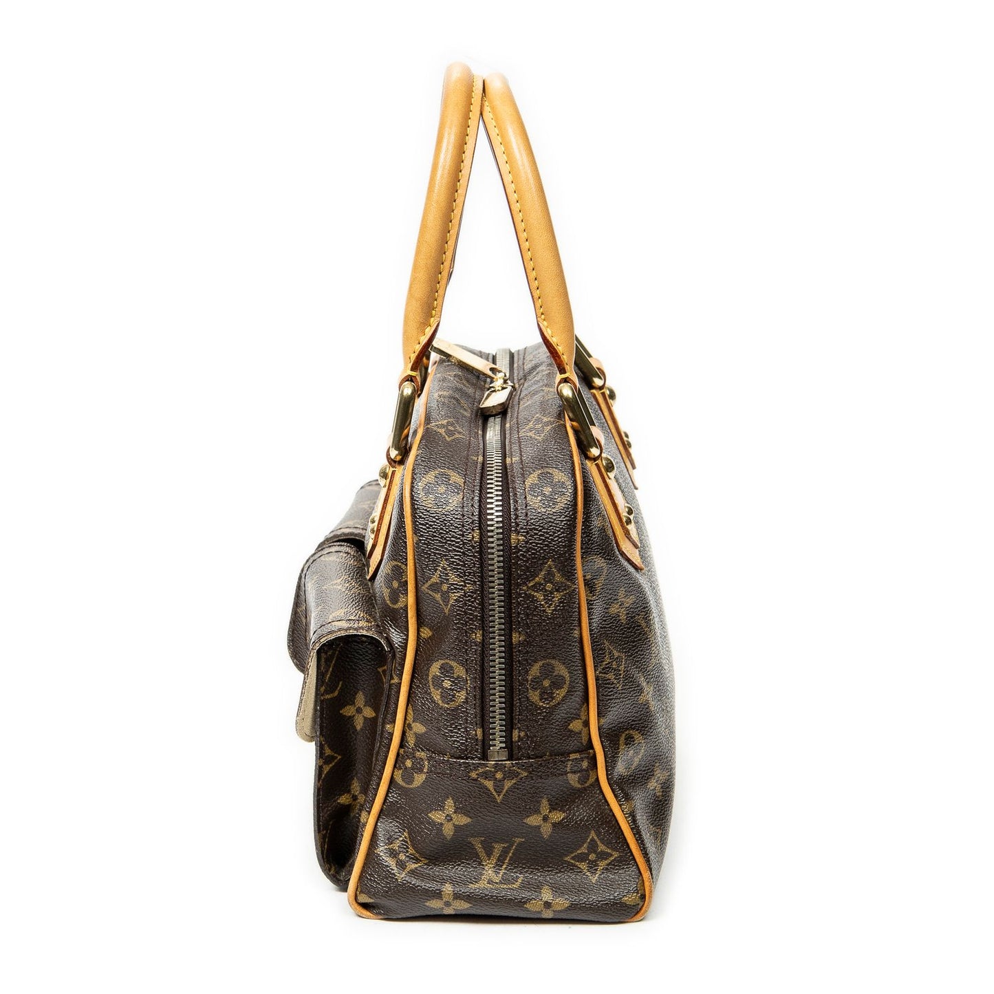 Louis Vuitton Manhattan Brown Monogram Canvas Shoulder Bag — view 3