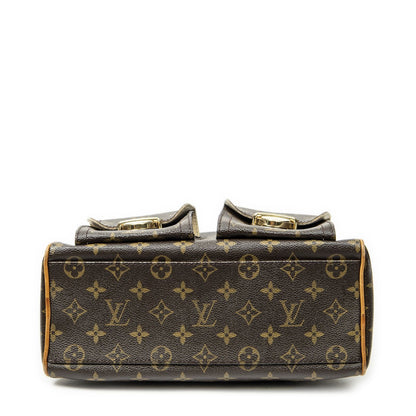 Louis Vuitton Manhattan Brown Monogram Canvas Shoulder Bag — view 6