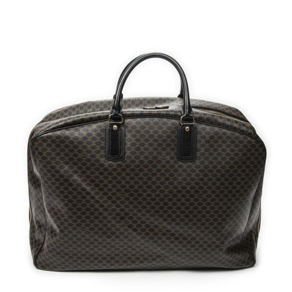 Celine Large Travel Bag Black Macadam Canvas