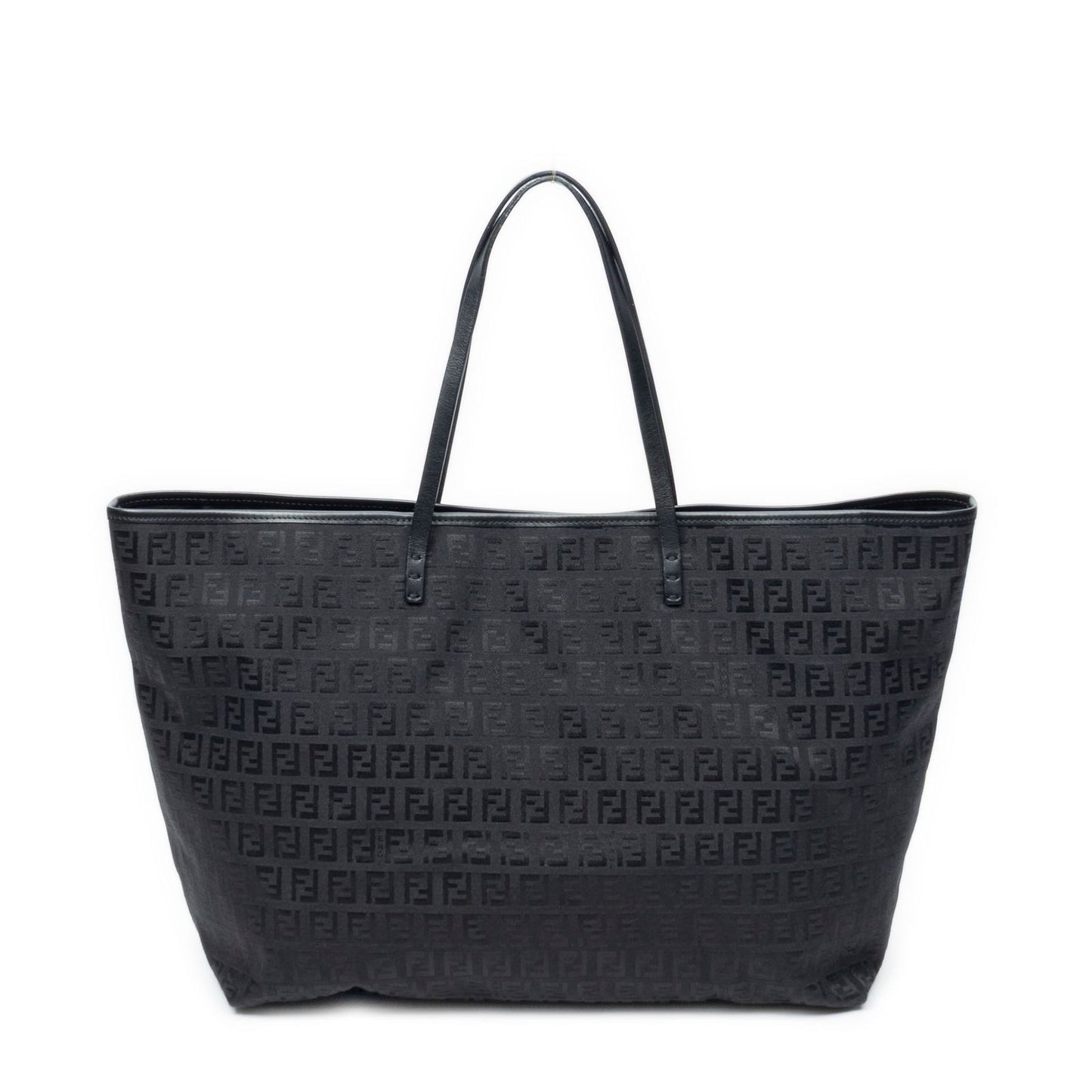 Fendi Tote Bag Black Zucchino Canvas