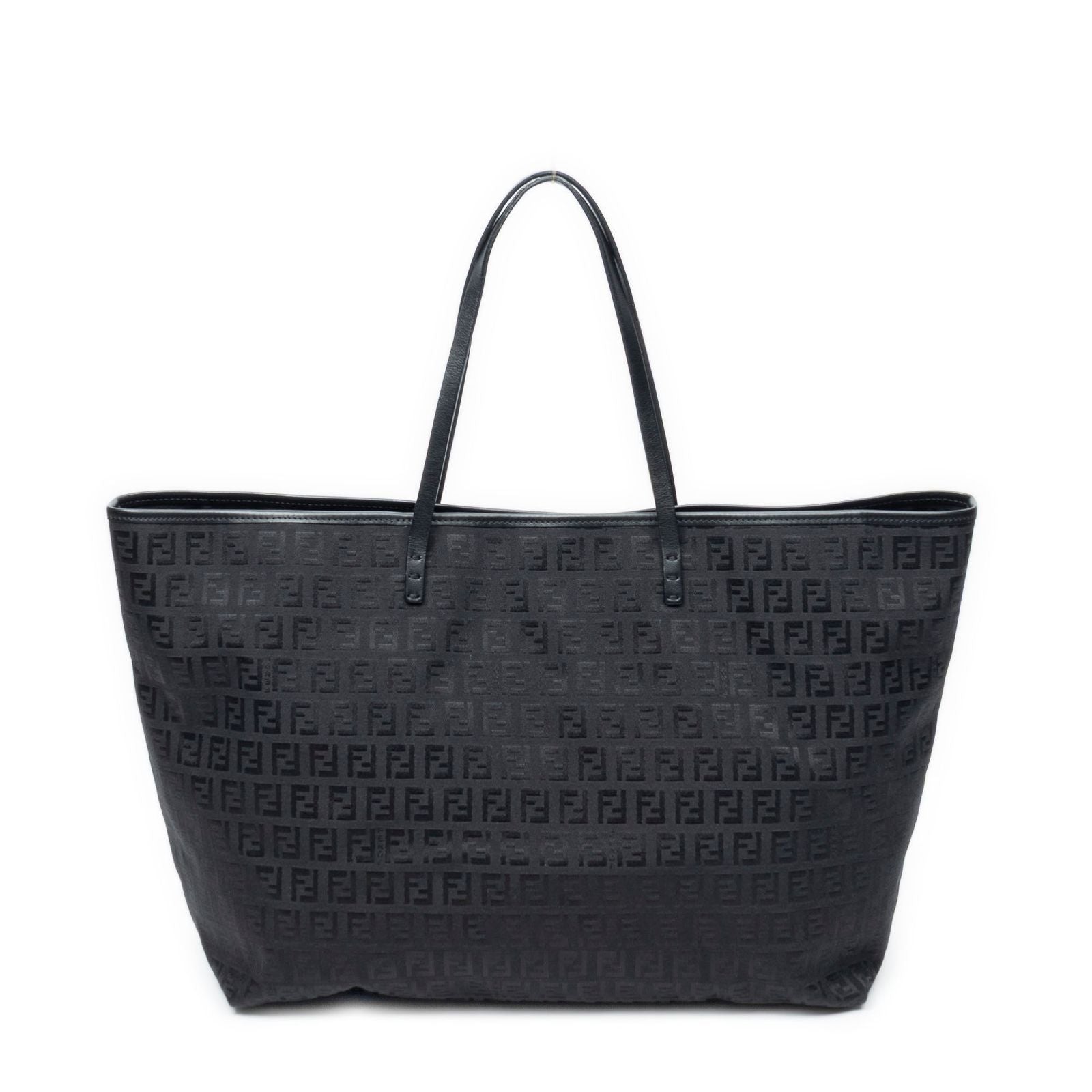 Fendi Tote Bag Black Zucchino Canvas