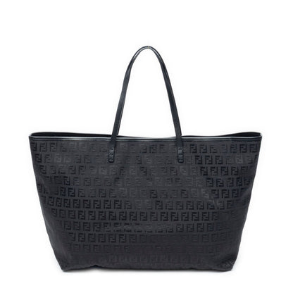 Fendi Tote Bag Black Zucchino Canvas