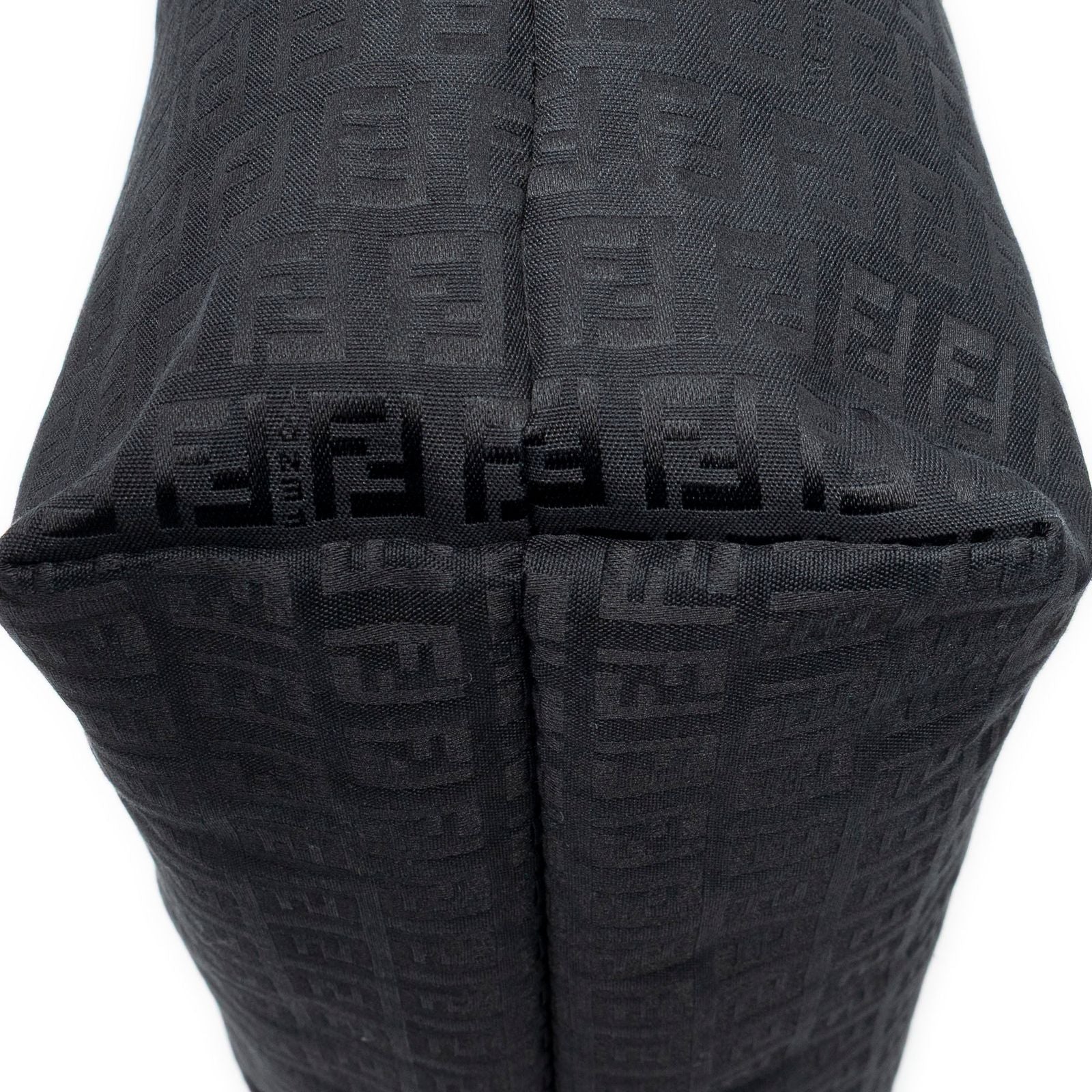 Fendi Tote Bag Black Zucchino Canvas — view 7