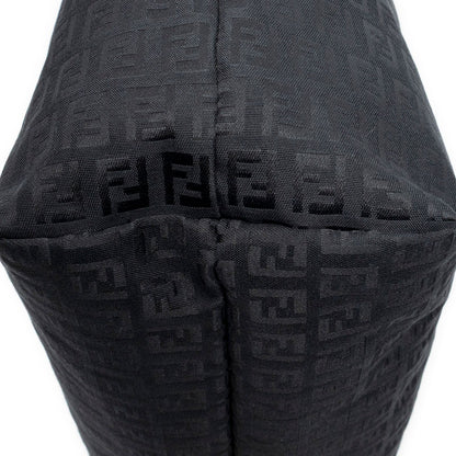 Fendi Tote Bag Black Zucchino Canvas — view 8