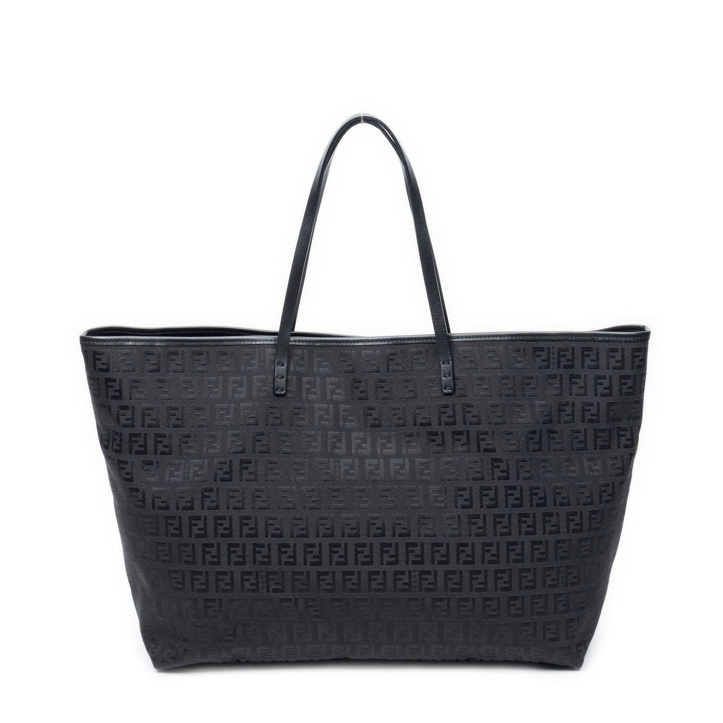 Fendi Tote Bag Black Zucchino Canvas — view 5