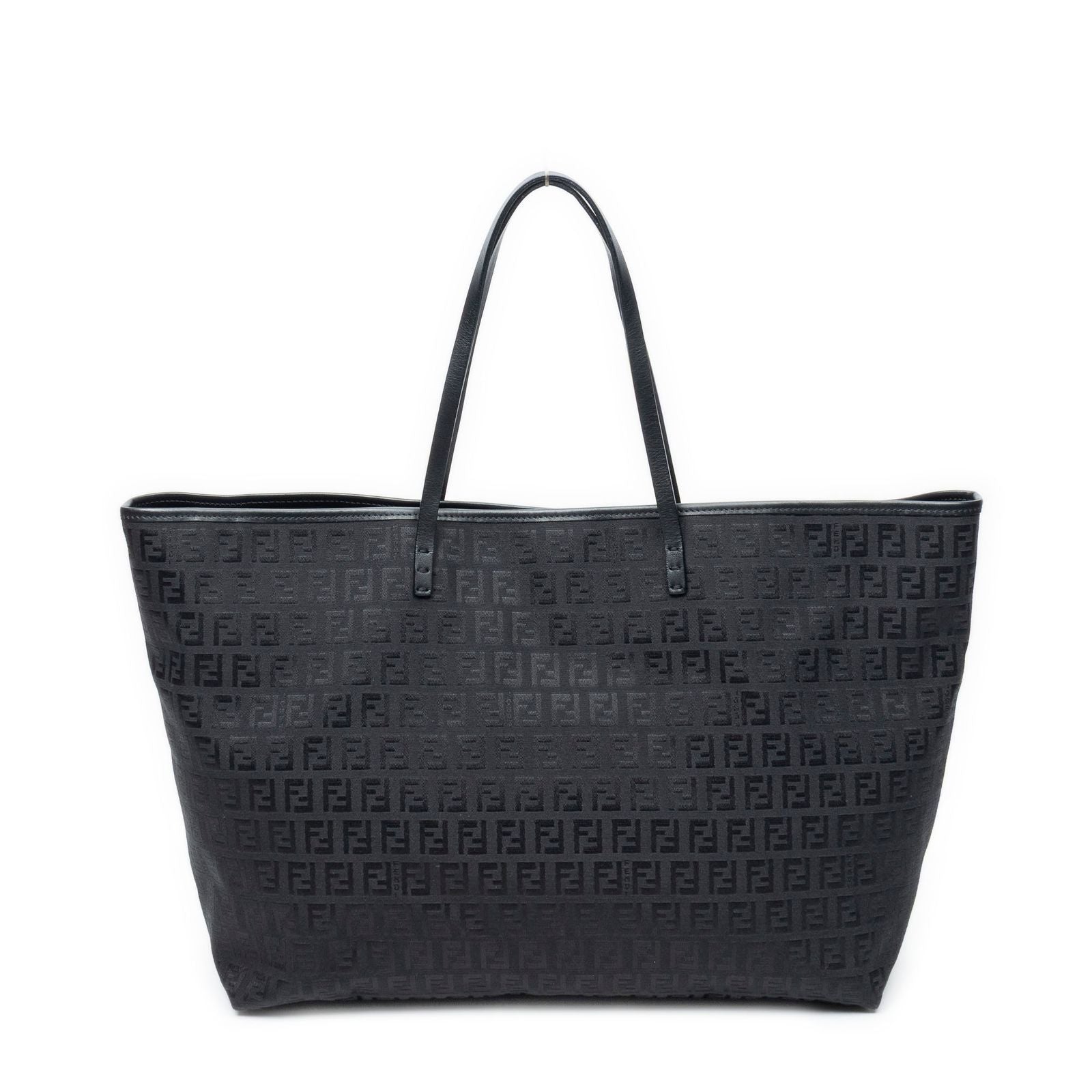 Fendi Tote Bag Black Zucchino Canvas — view 5