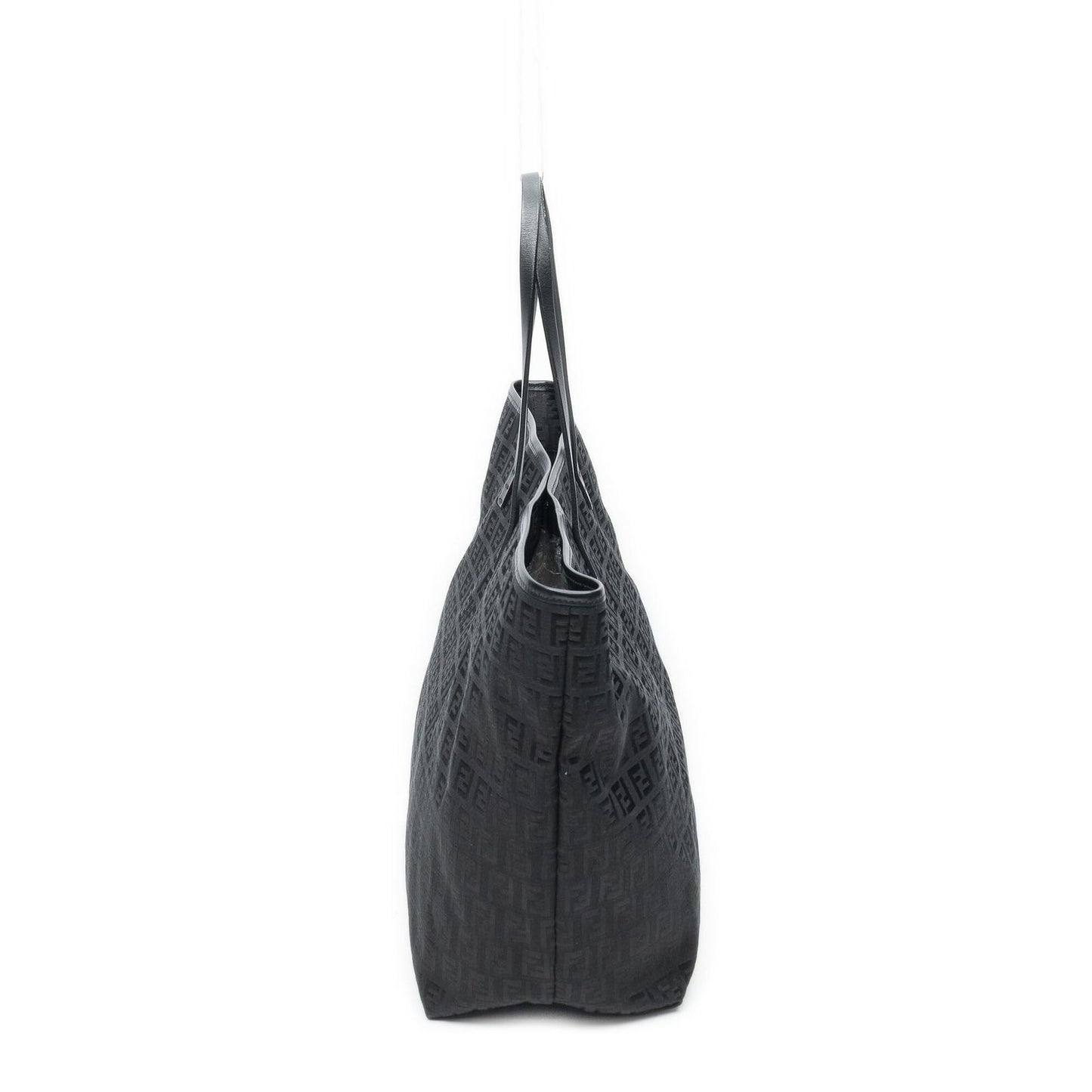 Fendi Tote Bag Black Zucchino Canvas — view 4